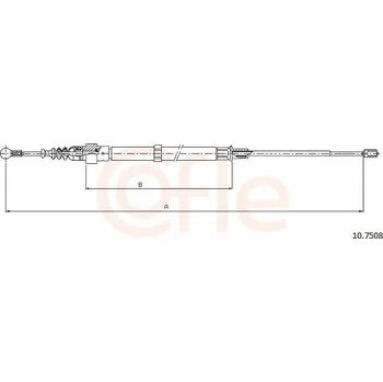 Auto-moto Tažné lanko, parkovací brzda COFLE 10.7508