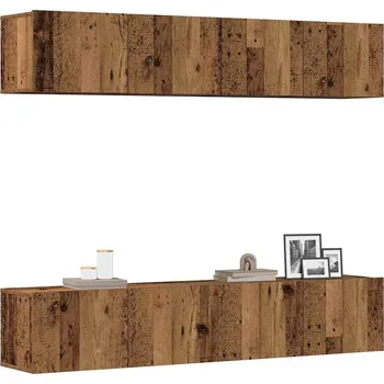 Obývací stěna vidaXL TV skříňky 4 ks 80 x 30 x 30 cm dřevotříska [3079270] Barva: Staré dřevo