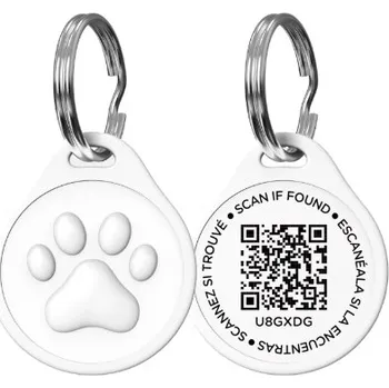 Obojek pro psa DogTag s QR kódem Barva: Bílá