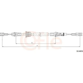 Auto-moto Tažné lanko, parkovací brzda COFLE 10.6852