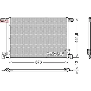 Výparník klimatizace Kondenzátor, klimatizace DENSO DCN02008