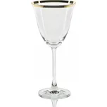 Skleničky na bílé víno, skleničky na červené víno Combi Golden Line bezbarvé, žluté 350 ml, 6 ks