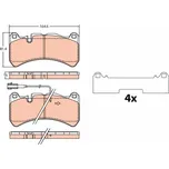 Sada brzdových destiček, kotoučová brzda TRW GDB2306