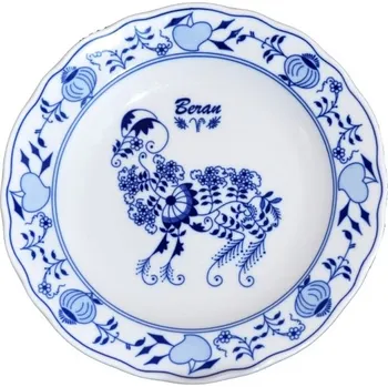 Talíř Český porcelán, Dubí Závěsný talíř mělký praporový 24 cm BERAN