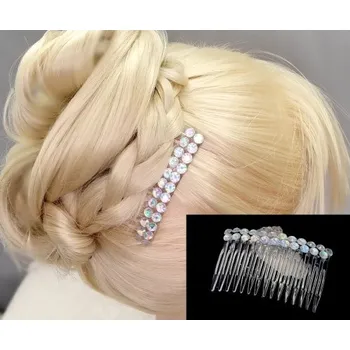 Ozdoba do vlasů Hřebínek do vlasů Altea svatební duhovými kamínky BH42