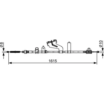 Lanko parkovací brzdy Tažné lanko, parkovací brzda BOSCH 1 987 482 656