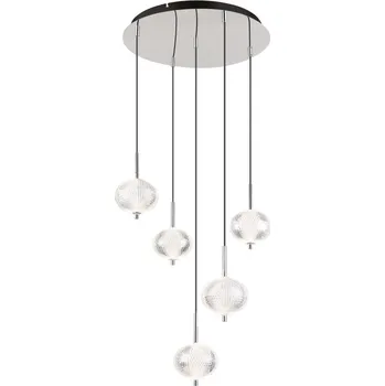 Globo 16042-5HC | AIDA závěsné svítidlo | LED | 33W | chrom | Š: 57 cm |