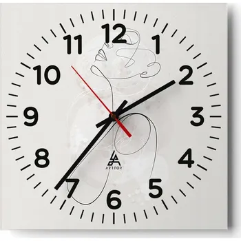 Hodiny Nástěnné hodiny do obýváku 40x40 Grafika Bezhluké hodiny na skle Tiché