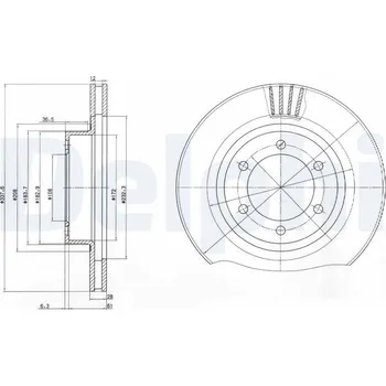 Brzdový kotouč Brzdový kotouč DELPHI BG4052
