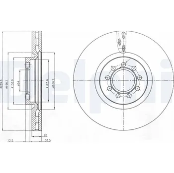 Brzdový kotouč Brzdový kotouč DELPHI BG4101