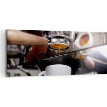 Obraz Obraz na plátně do obývacího pokoje ložnice 120x50 káva foto obrazy na zeď velký