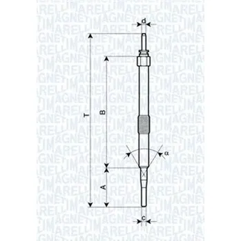 Zapalovací a žhavicí svíčka Žhavicí svíčka MAGNETI MARELLI 062900033304