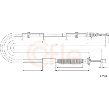 Autodíl Tažné lanko, parkovací brzda COFLE 12.0703
