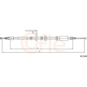 Autodíl Tažné lanko, parkovací brzda COFLE 10.5168
