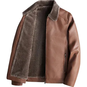 Moto bunda Pánská kožená bunda ND132 Barva: Hnědá, Velikost: 4XL