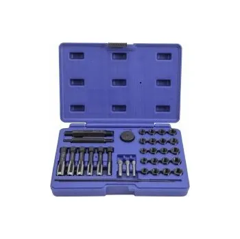 Autodíl Sada na opravu závitů žhavicích svíček M8x1, M10x1, M10x1.25, M12x1.25, 33 kusů - QS14140