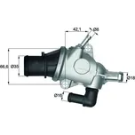 Termostat, chladivo MAHLE TI 125 88