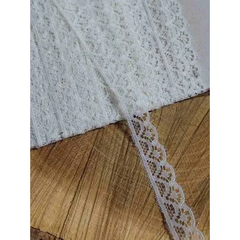 Krajka Silonová krajka šíře 11 mm barva vanilková světlá