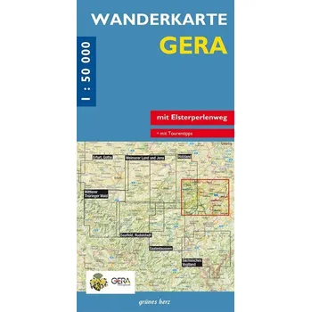 Wanderkarte Gera [DE] (2024, Karta, Verlag grünes Herz)