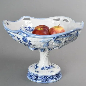 Český porcelán, Dubí Nástolec 30 cm mísa na noze Secesní - cibulák