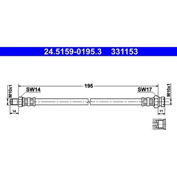 Brzdová hadice Brzdová hadice ATE 24.5159-0195.3