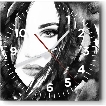 Hodiny Nástěnné hodiny do obýváku 40x40 Abstrakce Tiché hodiny Skleněné hodiny Bez hlučnosti