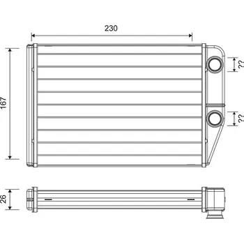 Výměník tepla, vnitřní vytápění VALEO 811514