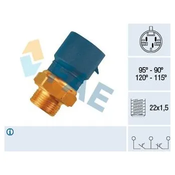 Ventilátor topení a klimatizace Teplotní spínač, větrák chladiče FAE 38235