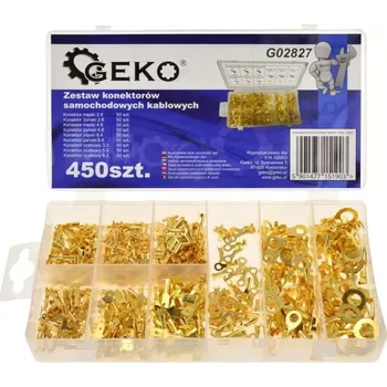 Elektrické konektory pro automobily, neizolované, krimpovací, různé druhy, sada 450 kusů