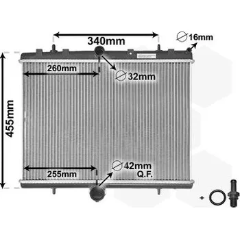 Chladič motoru Chladič, chlazení motoru VAN WEZEL 40002314