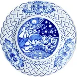 Český porcelán, Dubí Talíř závěsný reliéfní 18 cm výroční 2022 - cibulák