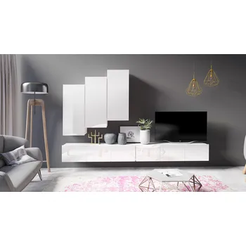 Obývací stěna Gib Moderní obývací stěna Calabrini 5 Zvolte barevné provedení: Bílý lesk