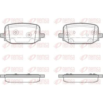 Brzdová destička Sada brzdových destiček, kotoučová brzda REMSA 1934.00