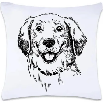 Dekorativní polštářek DOBRÝ TRIKO Polštář s potiskem 40 x 40 cm Retrívr Oboustranný tisk: NE