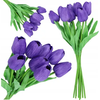 umělá květina TULIPÁN umělé tulipány umělé květiny jako živé kytice do vázy fialová
