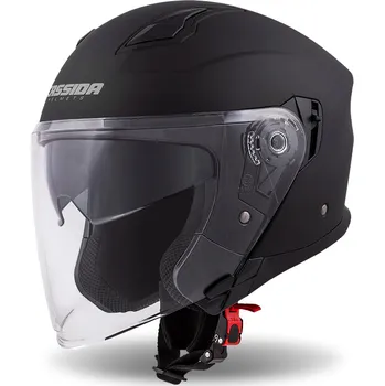 Helma na motorku Přilba jet tech, cassida (černá matná/šedá loga, vel. xs)