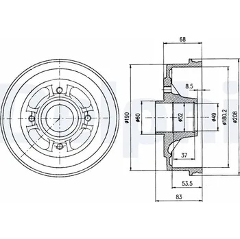 Brzdový buben Brzdový buben DELPHI BF272