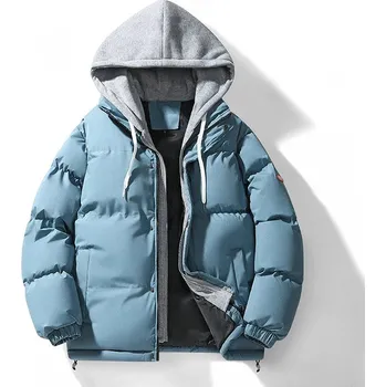 Pánský zimní kabát Pánská zimní bunda ND837 Barva: Modrá, Velikost: 4XL