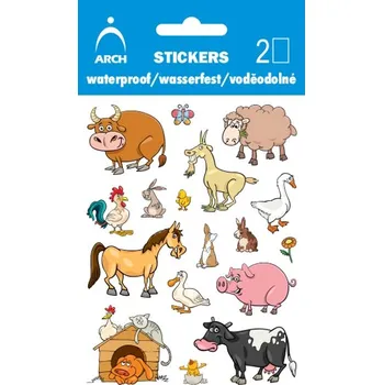 samolepka Arch Voděodolné samolepky domácí zvířátka 2 archy