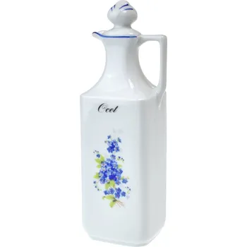 Český porcelán, Dubí Karafa hranatá 700 ml pomněnky - s nápisem "Ocet"