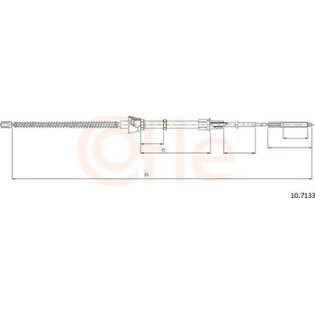 Brzdový systém Tažné lanko, parkovací brzda COFLE 92.10.7133