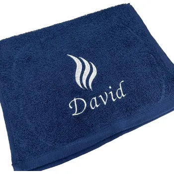 Ručník do sauny s vlastním jménem nebo textem Barva: Tmavě šedá, Velikost ručníku: 30x50cm