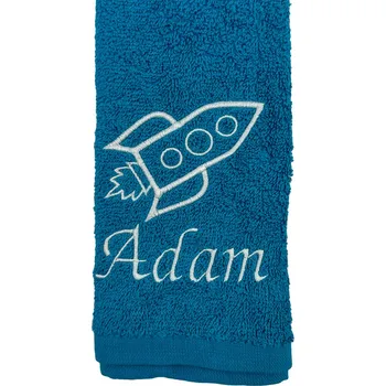 Ručník Ručník Raketa s vlastním jménem Barva: Černá, Velikost ručníku: 30x50cm