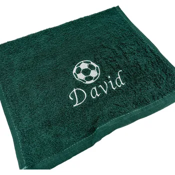 Ručník na fotbal s vlastním jménem nebo textem Barva: Žlutá, Velikost ručníku: 30x50cm