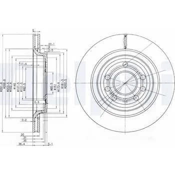 Brzdový kotouč Brzdový kotouč DELPHI BG3886C