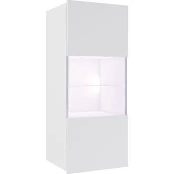 Knihovna Gib Prosklená vitrína Calabrini Zvolte osvětlení: bez osvětlení, Zvolte barevné provedení: Bílý lesk