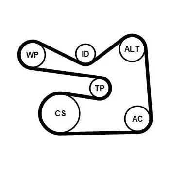 Vodní pumpa + klínový žebrový řemen CONTINENTAL CTAM 6PK1733WP2
