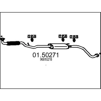 Tlumič výfuku Střední tlumič výfuku MTS 01.50271