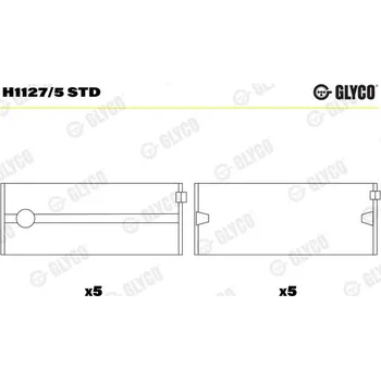 Kliková hřídel Hlavní ložiska klikového hřídele GLYCO H1127/5 STD