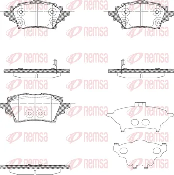 Brzdová destička Sada brzdových destiček, kotoučová brzda REMSA 1859.02